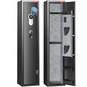 VEVOR 5 Rifles Gun Safe, Rifle Safe with Fingerprint Lock, Quick Access Gun Storage Cabinet for Shotguns with Removable Shelf, Pistol Rack VEVOR 5 Rifles Gun Safe, Rifle Safe with Fingerprint Lock, Quick Access Gun Storage Cabinet for Shotguns with Removable Shelf, Pistol Rack